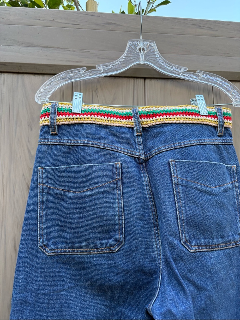 WALES BONNER Brixton Crochet-Waist Straight-Leg Jeans - Picture 6 of 10